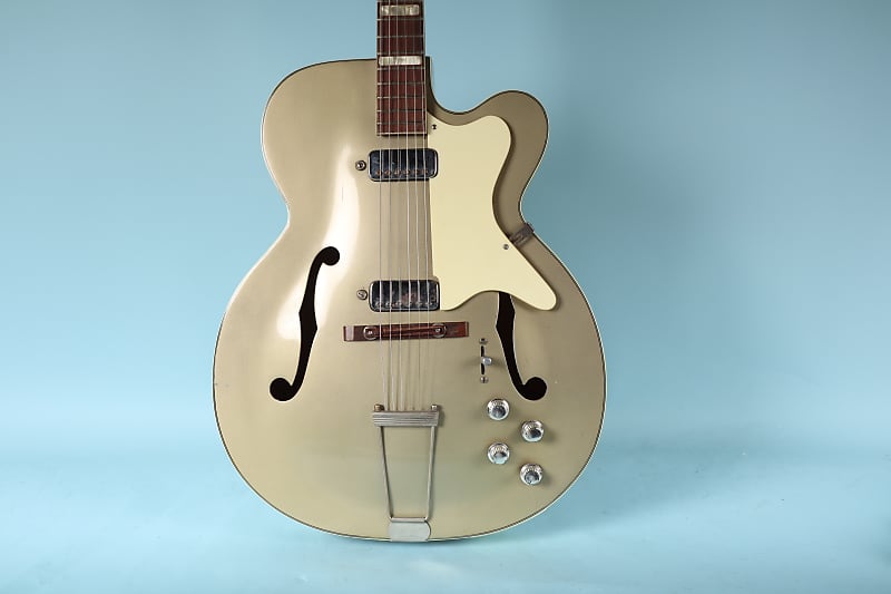 1950's-60's Silvertone Aristocrate Model 1365 Silver Electric Guitar image 1