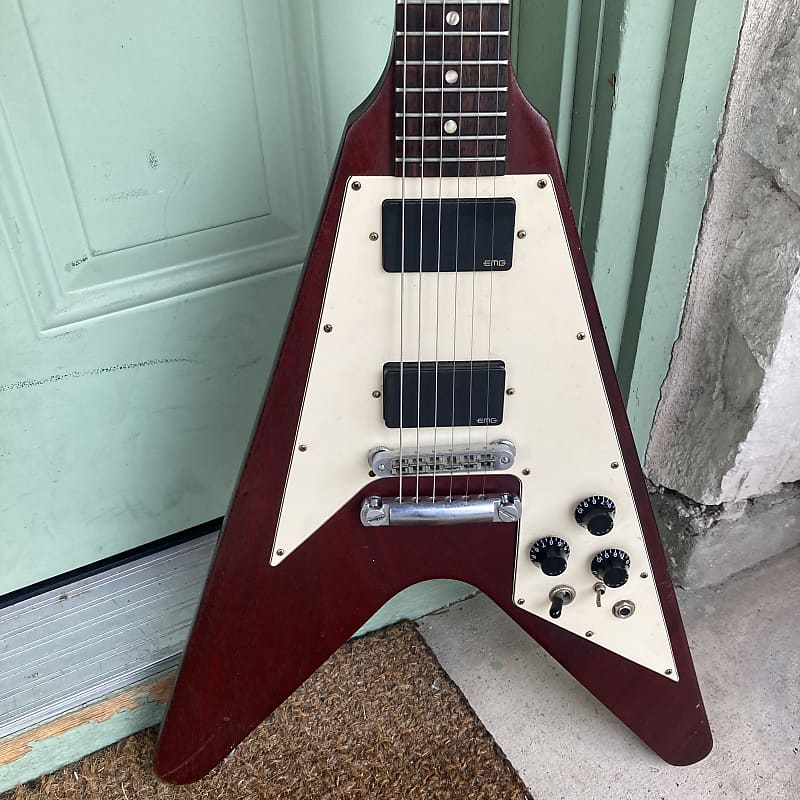 Gibson Flying V 2007 EMG electric guitar satin, natural - Faded Cherry image 1