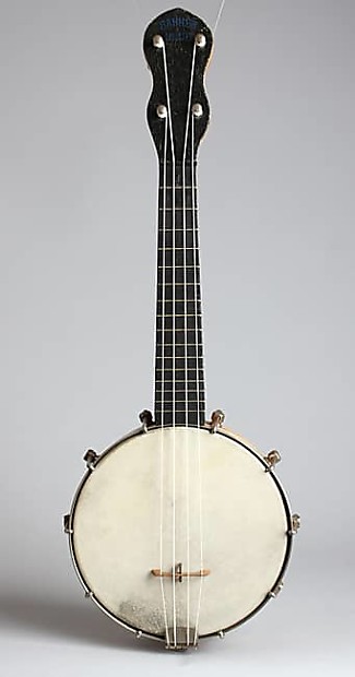 Banner Blue Banjo Ukulele made by Lange c. 1925 NO CASE case