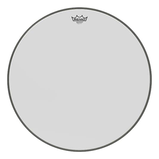 Remo Ambassador Smooth White Bass Drum Head 22in image 1