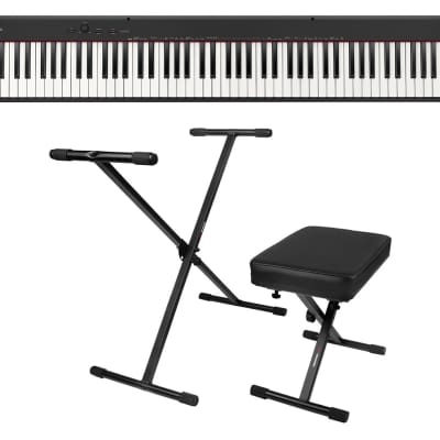 Casio CDP-S160BK 88-Key Hammer Action Piano + Gator Keyboard Bench/Stand Set
