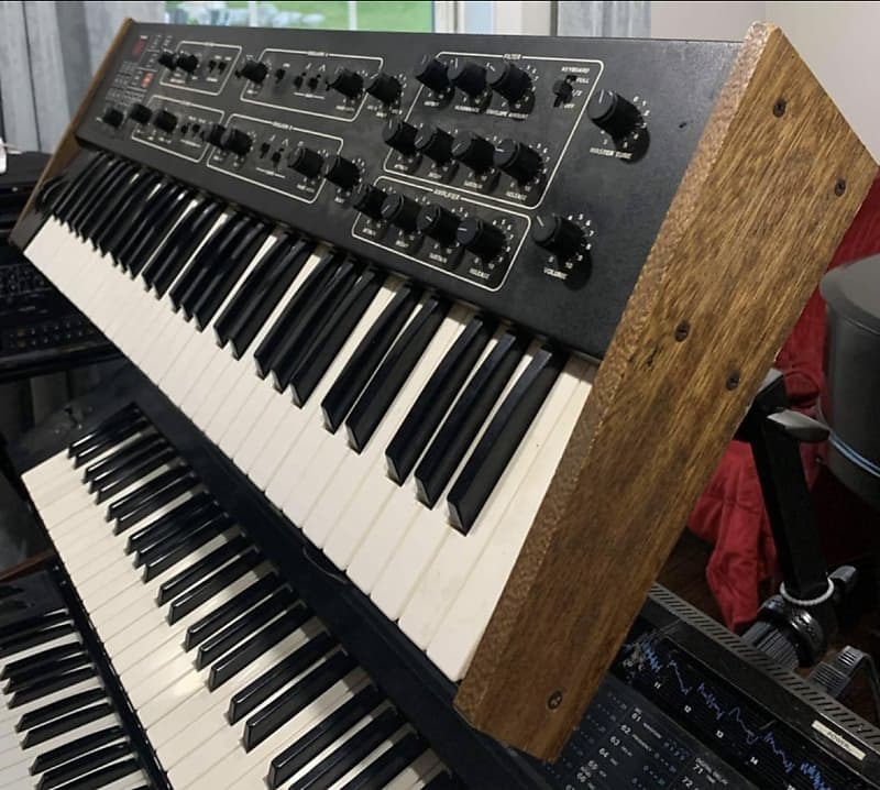 Sequential Prophet 600 61-Key 6-Voice Polyphonic Synthesizer 1982 - 1985 - Black with Wood Sides Original Owner With ATA Flight Case image 1