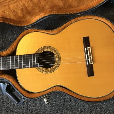 Takamine EC-128 Acoustic Electric Classical Guitar made in Japan 1979 excellent with original TKL hard case image 8