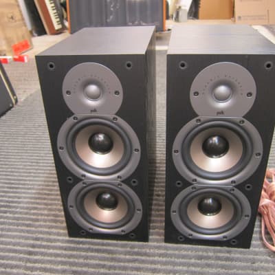 Pr Polk Monitor 45B Speakers, Ex Sound Pr 12' Monster Cables, Attractive, Well Cared For, Superb Bla image 1
