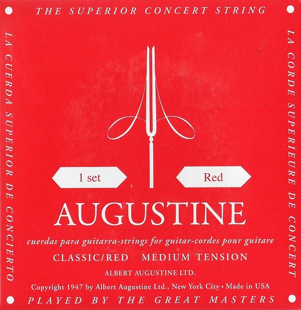 Augustine Classic Red Medium Tension Classical Guitar Strings Reverb