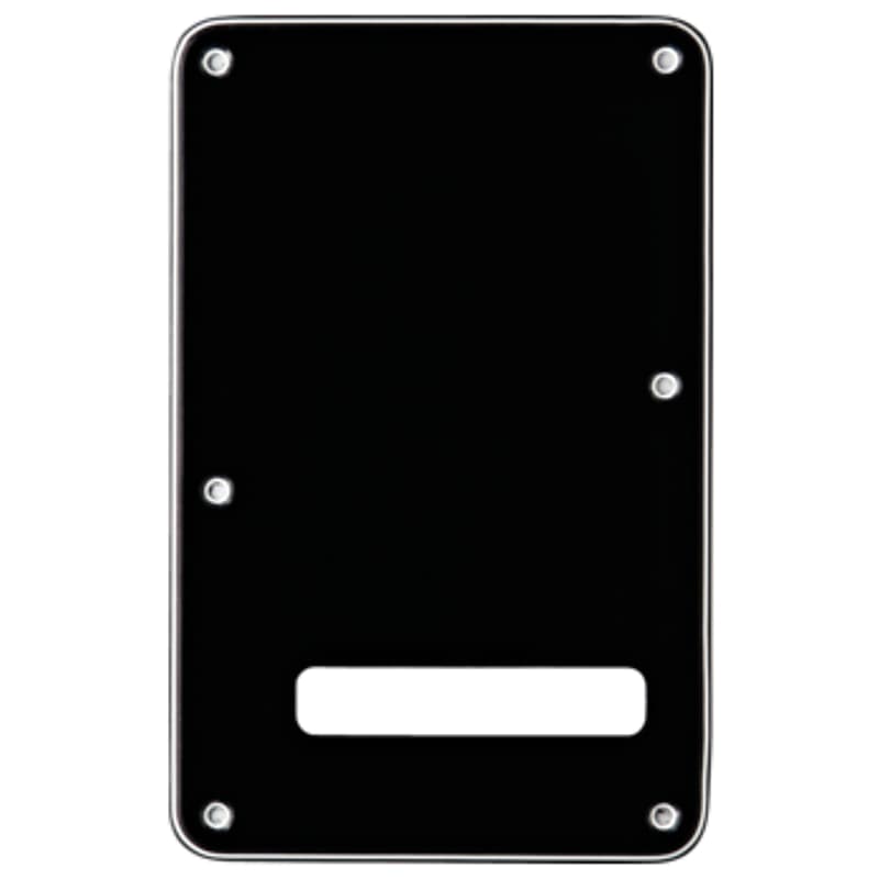 Fender Strat Tremolo Backplate black 3-ply - Guitar Part image 1