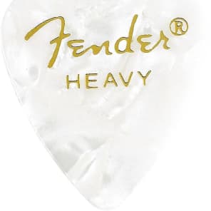 Fender 351 Shape Premium Picks, Heavy, White Moto, 144 Count 2016
