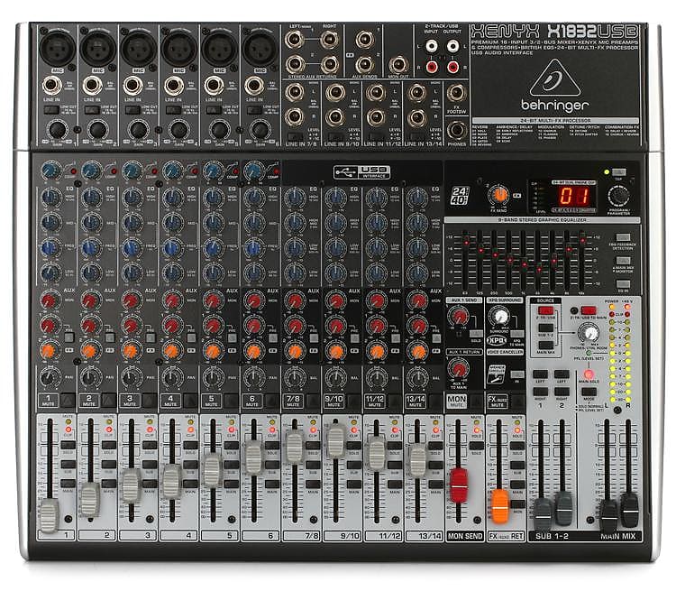 Behringer Xenyx X1832USB Mixer with USB and Effects image 1