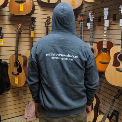 Mill River Music Pullover Hoodie 1st Edition Main Logo Unisex Ch Heather Large image 5