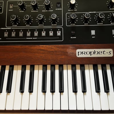 Sequential Prophet 5 Rev2 61-Key 5-Voice Polyphonic Synthesizer 1979 - Black with Wood Front & Sides image 4