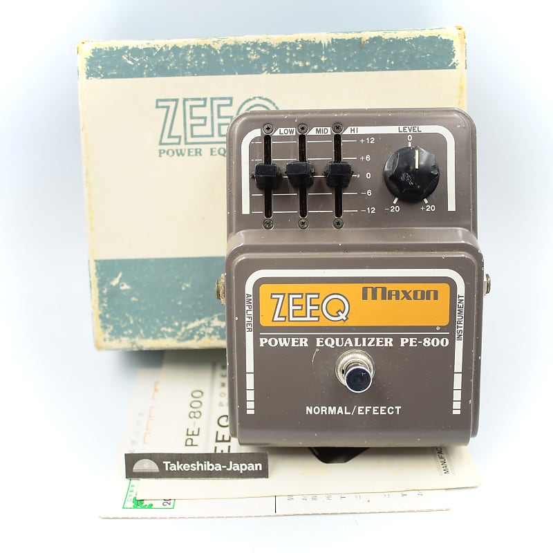 Maxon PE-800 ZEEQ Power Equalizer With Original Box Made in Japan Vintage  Guitar Effect Pedal