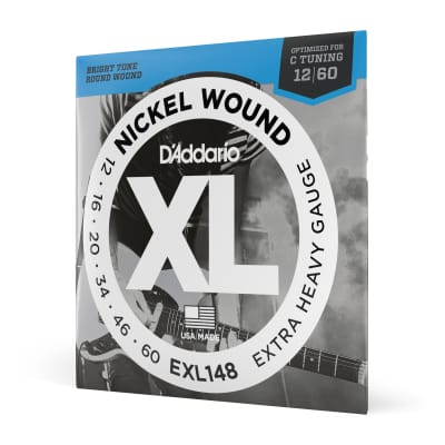 D'Addario EXL148 Nickel Wound Extra-Heavy Electric Guitar Strings (12-60) image 6