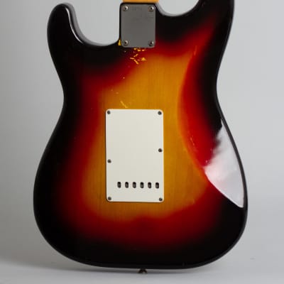 Fender  Stratocaster Solid Body Electric Guitar (1963), ser. #L20428, blonde tolex hard shell case. image 4