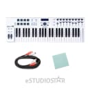 Arturia KeyLab 49 Essential Universal MIDI Controller with Axcessables MID-203 Dual Midi Cables and Polishing Cloth