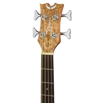Dean Exotica Quilt Ash Acoustic/Electric Bass, DMT Preamp, Natural, EQABA GN image 5