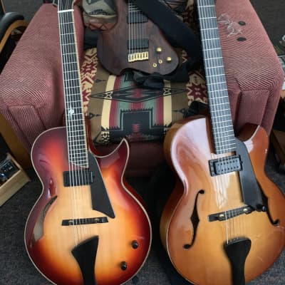Gagnon Archtops Shadow 7 7 String Archtop Guitar 2013 2 Tone Honey Burst image 25