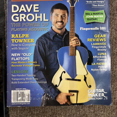 Silvertone Kentucky Blue 1950s Archtop with Dave Grohl magazine and Vintage Kluson Deluxe tuners image 16
