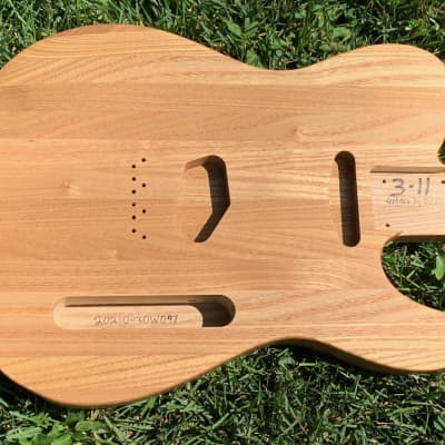 All-Natural Series: Catalpa 1" Strips Tele (Woodtech, USA) Finished in Natural Linseed Oil & Beeswax image 2