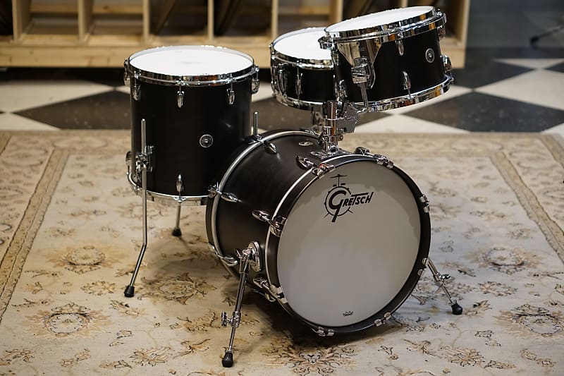 Gretsch Brooklyn Series Drum Set - 18/12/14/5.5x14 - Satin Black