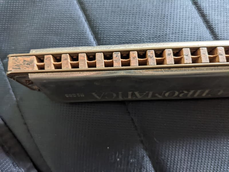 Lot - Antique M. Hohner Chromatic No. 263 Harmonica