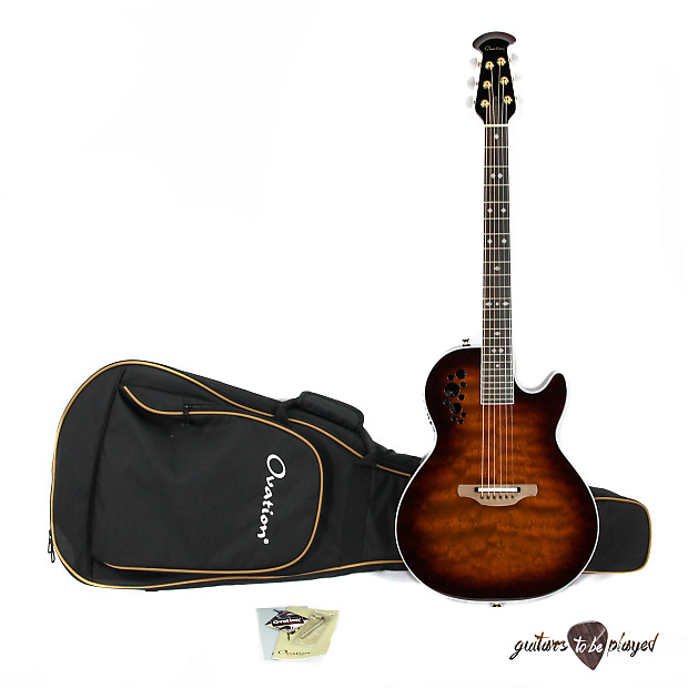 Ovation Viper EA68K SAP Sapele Acoustic Electric Guitar w Gigbag
