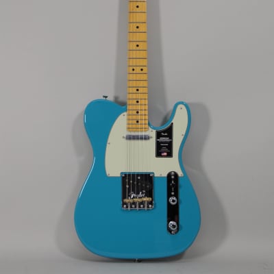 2022 Fender American Pro II Telecaster Miami Blue Electric Guitar w/OHSC image 3