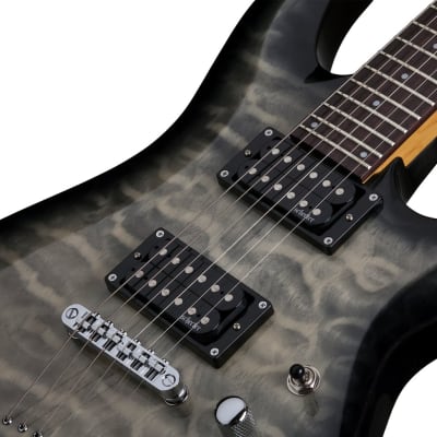 Schecter C-6 Plus Series Electric Guitar - Charcoal Burst image 3