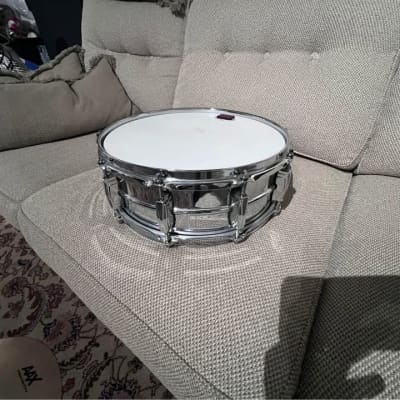 Ludwig LM400 Supraphonic 5x14" 10-Lug Aluminum Snare Drum 1985 - Present - Chrome-Plated image 2
