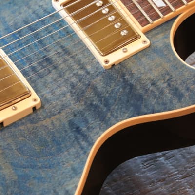 2015 Gibson Les Paul Traditional 100 Single-Cut Electric Guitar Ocean Blue image 4