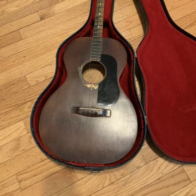 Crescent Tenor Acoustic Guitar Parlor 1930s Brown Super Rare imagen 8