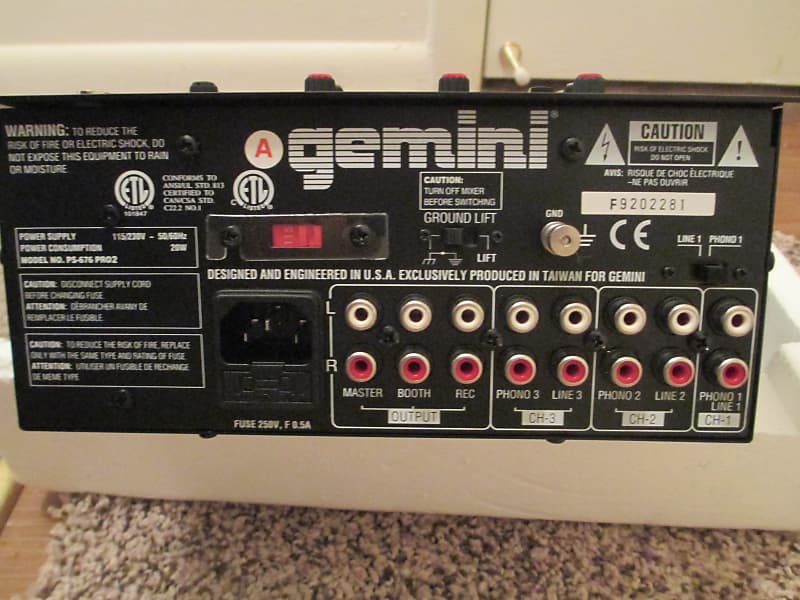 gemini ジェミニ PS 676 アナログ ステレオ プリアンプ ミキサー
