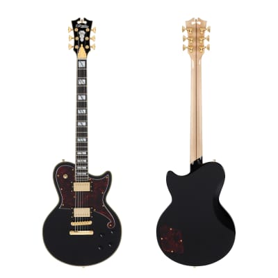 Deluxe Atlantic Solid Black 6-String RH Baritone Solidbody Electric Guitar w/ Case  DADBATLSBKGS image 19