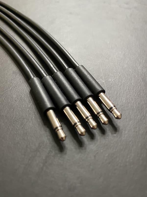 Eurorack Patch Cable 12 inch (5pcs) Black image 1