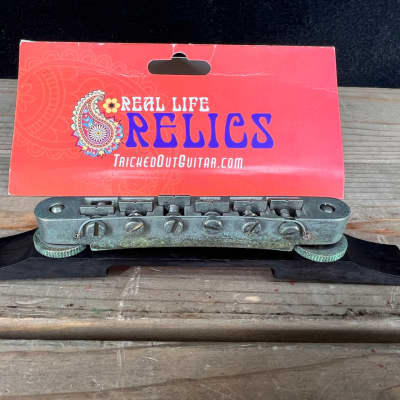 Real Life Relics Gretsch Aged Nickel and Rosewood Vintage Adjusto-Matic Bridge G5120 0069824000    [P10] for sale