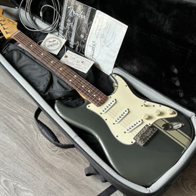 Fender Limited Edition John Mayer Stratocaster 2005 - Charcoal Frost Metallic with Racing Stripe image 2