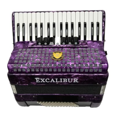 Excalibur Super Classic 72 Bass Piano Accordion Deep Purple image 1