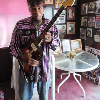 Jimi Hendrix's 1964 Fender Jazzmaster owned by Billy Davis of Hank Ballard And The Midnighters image 2