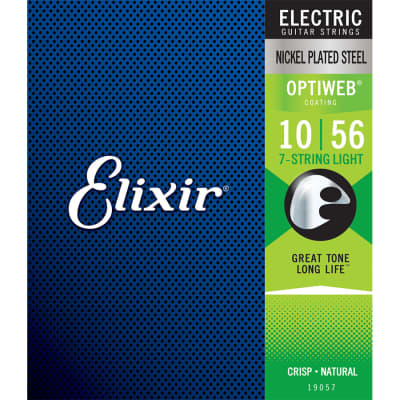 Elixir Optiweb Nickel Electric Guitar Strings 10-56 (7 String) for sale