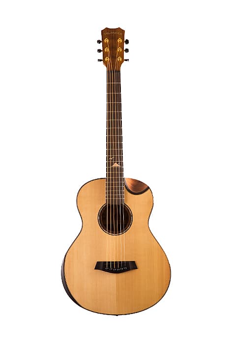 Islander MS-MG-EQ-Solid Spruce Mini Guitar, Mahogany Scoop Bevel Cutaway, EQ-Active Pickups image 1
