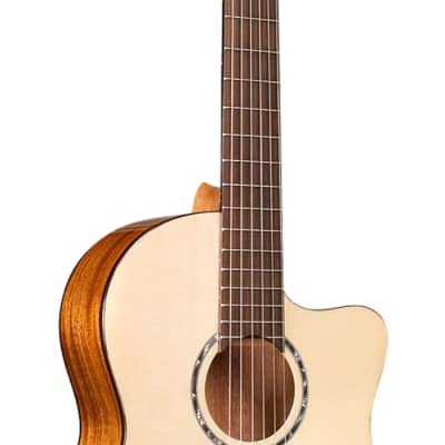 Cordoba Fusion 5 Natural Acoustic Electric Classical Guitar, Solid Spruce Top image 3