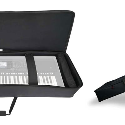 Rockville 61 Key Keyboard Case w/ Wheels+Trolley Handle For Yamaha PSR-S975