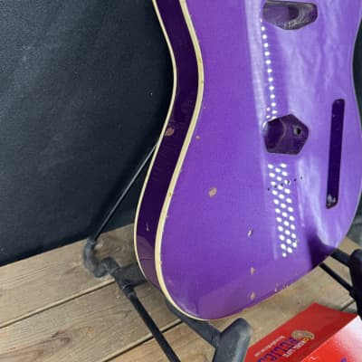 Real Life Relics Tele® Telecaster® Body Double Bound Aged Purple Metallic image 5