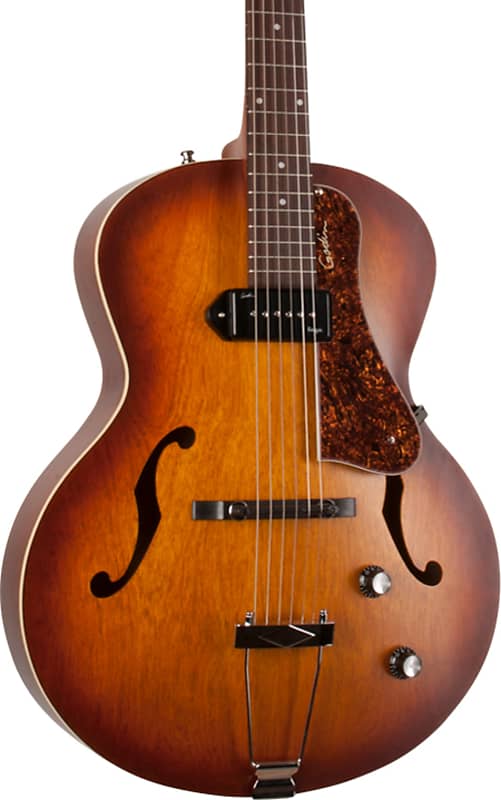 Godin 5th Avenue Kingpin P90 Archtop Acoustic-Electric Guitar, Cognac Burst image 1