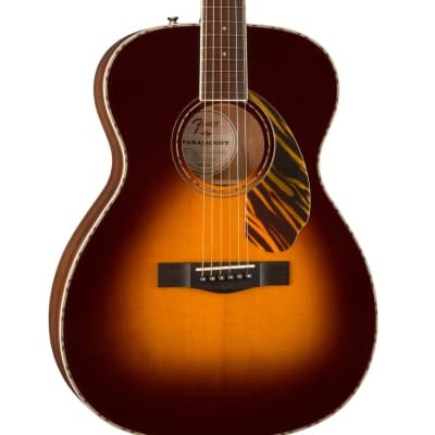 Fender Paramount PO220E Orchestra Acoustic-Electric Guitar (with Case), 3-Tone Sunburst image 1