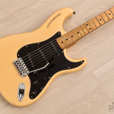 1980 Fender Stratocaster 25th Anniversary Model Vintage Guitar Pearl White w/ Case image 1
