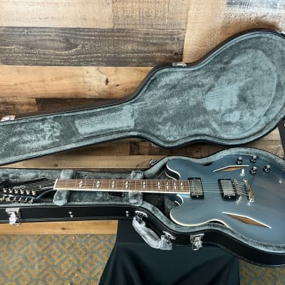 USED Epiphone Dave Grohl DG-335 Semi-hollow Electric Guitar in Pelham Blue, Hardcase, Free ship, 687 image 13