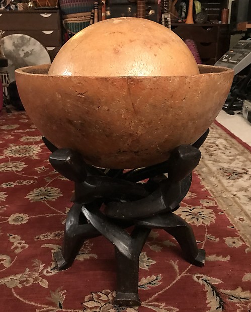Water Drum African Giant Calabash Gourd with Ornamental and Concert Stands
