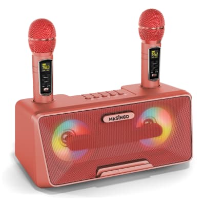 JYX Mini Karaoke Machine Set, Portbale Bluetooth Speaker with 2 Wireless  Karaoke Microphones, Singing Machine Karaoke System for Kids Adult