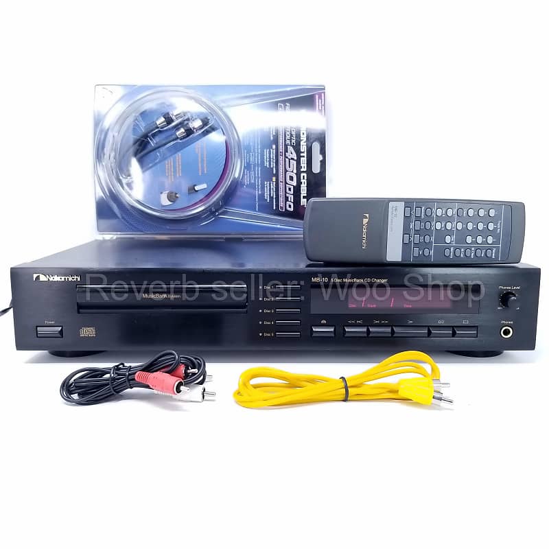 Nakamichi MB-10 5 Disc MusicBank CD Changer Player w/ Remote, Cables, Working  			
