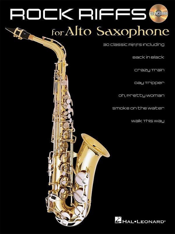 Rock Riffs Alto Sax Book/CD (Softcover Book/CD) Reverb